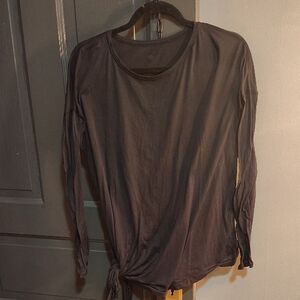 lululemon athletica Charcoal Long Sleeve Top